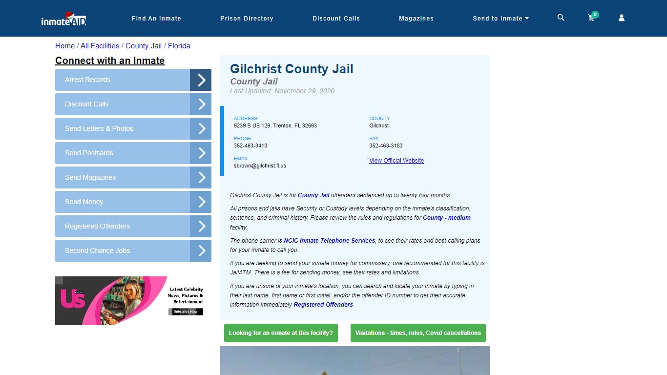 Gilchrist County Jail - Inmate Locator - Trenton, FL